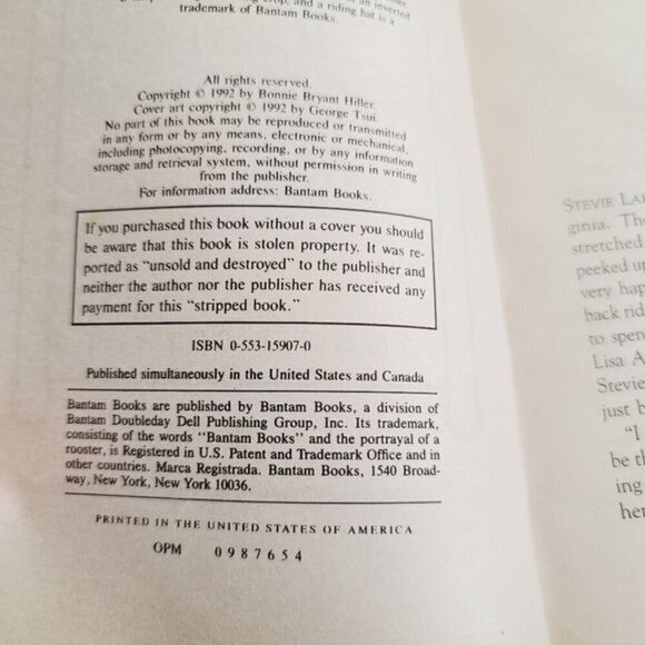 Vintage 90s The Saddle Club BY Bonnie Bryant #29 #20 Book Bundle - Picture 9 of 12